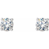 14K White 1/2 CTW Natural Diamond Cocktail-Style Earrings